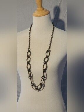 Daisy Fuentes Long Bronze-Tone Link Necklace